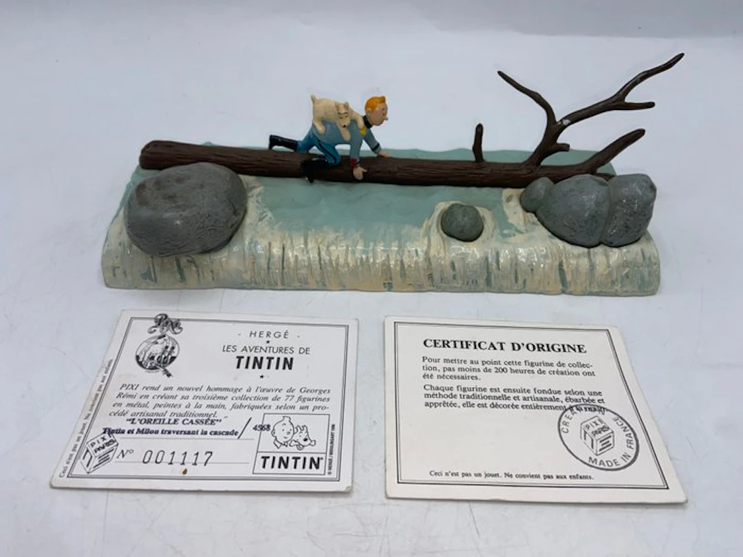 Pixi - Tintin - Tintin et Milou traversant la cascade – L’Oreille cassée – Réf
