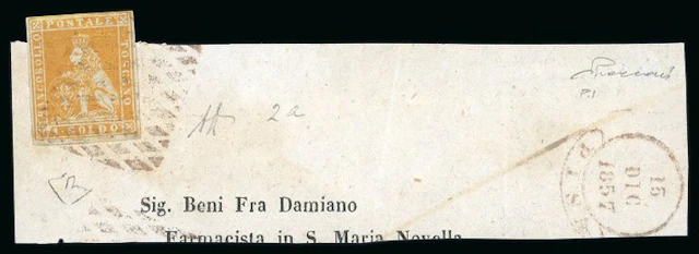 Italian Ancient States - Tuscany 1851 - 1 Soldo on a...