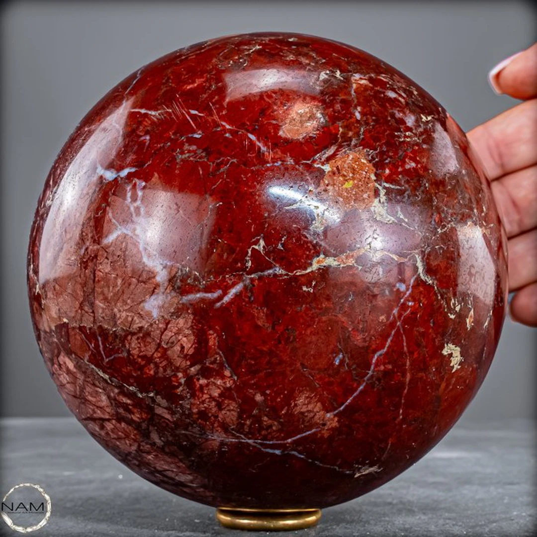 Natural red jasper and quartz sphere, Very rare - Himalaya- 2677.76 g