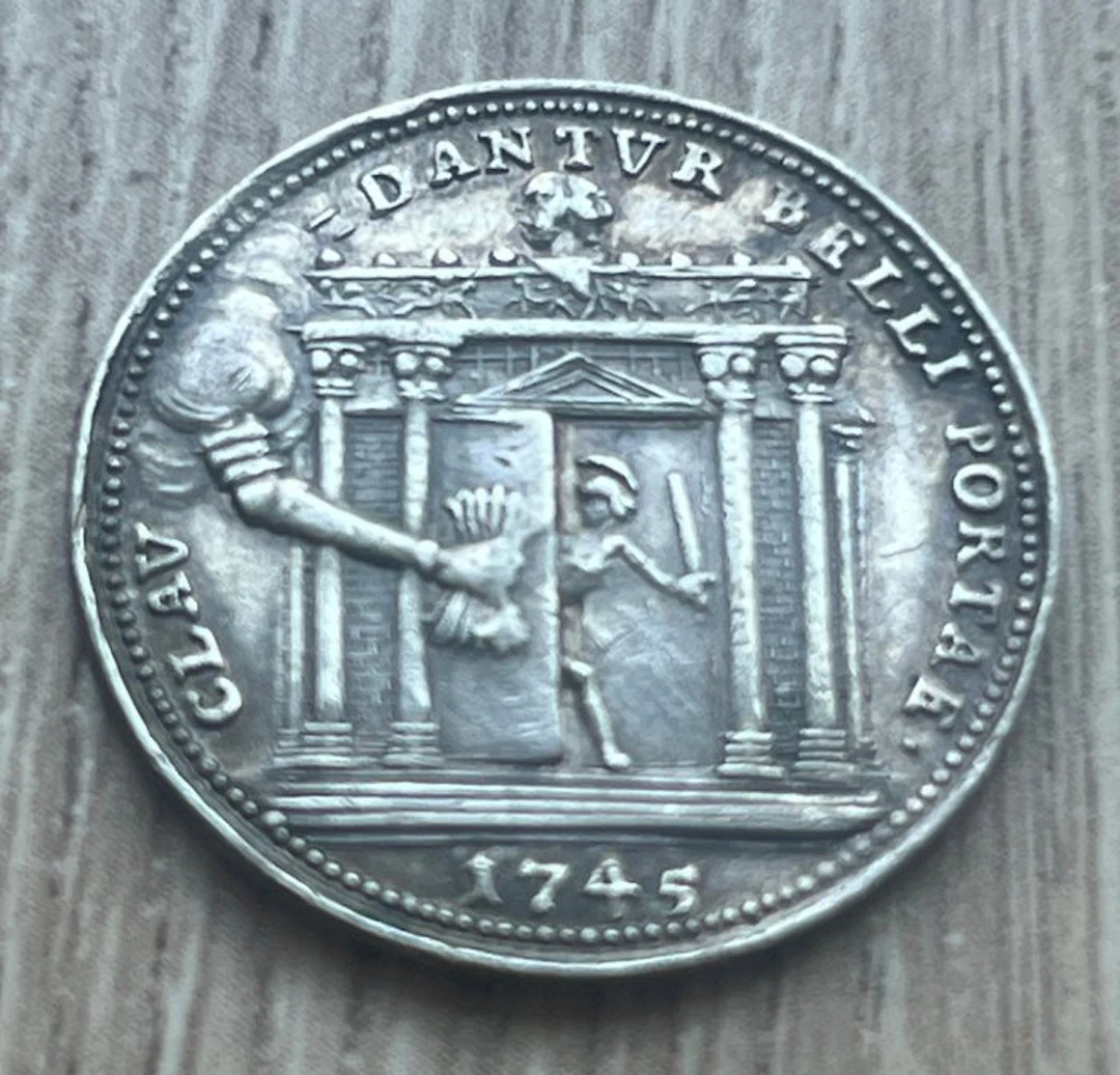 Germany, Saxony. Frederik Augustus II, 1733-1763.. Zilveren medaille 1745