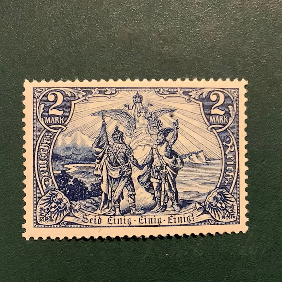 German Empire 1902 - 2 Mark Germania without watermark - MNG - Michel 79