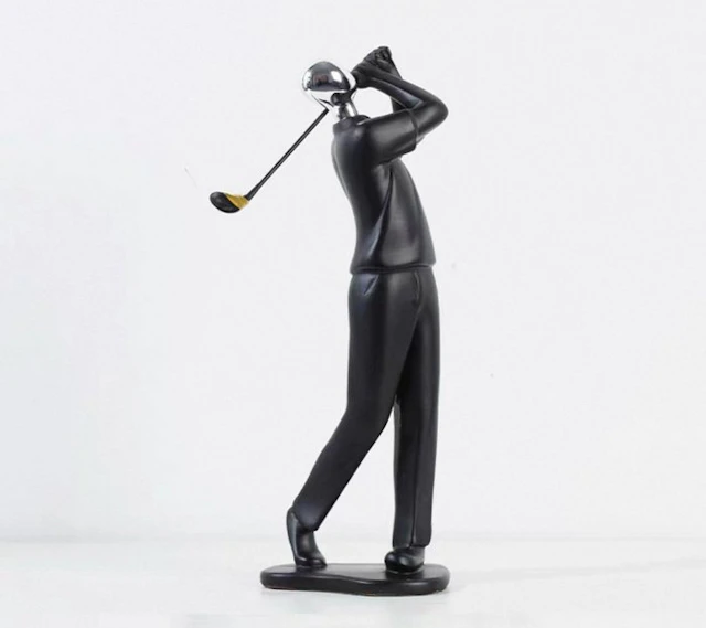 Sculpture, Golf silhouette - 27.8 cm - Resin