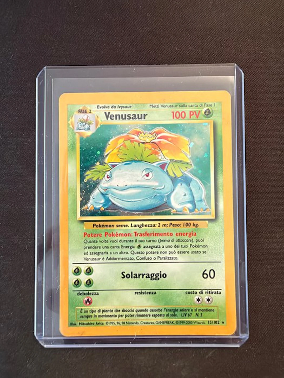 Pokémon - 1 Card - Venusaur 15/102 Foil - WOTC - Base set