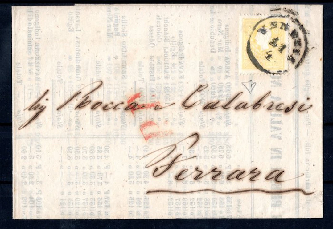 Italian Ancient States - Lombardo Veneto 1863 - A 2-soldi yellow stamp