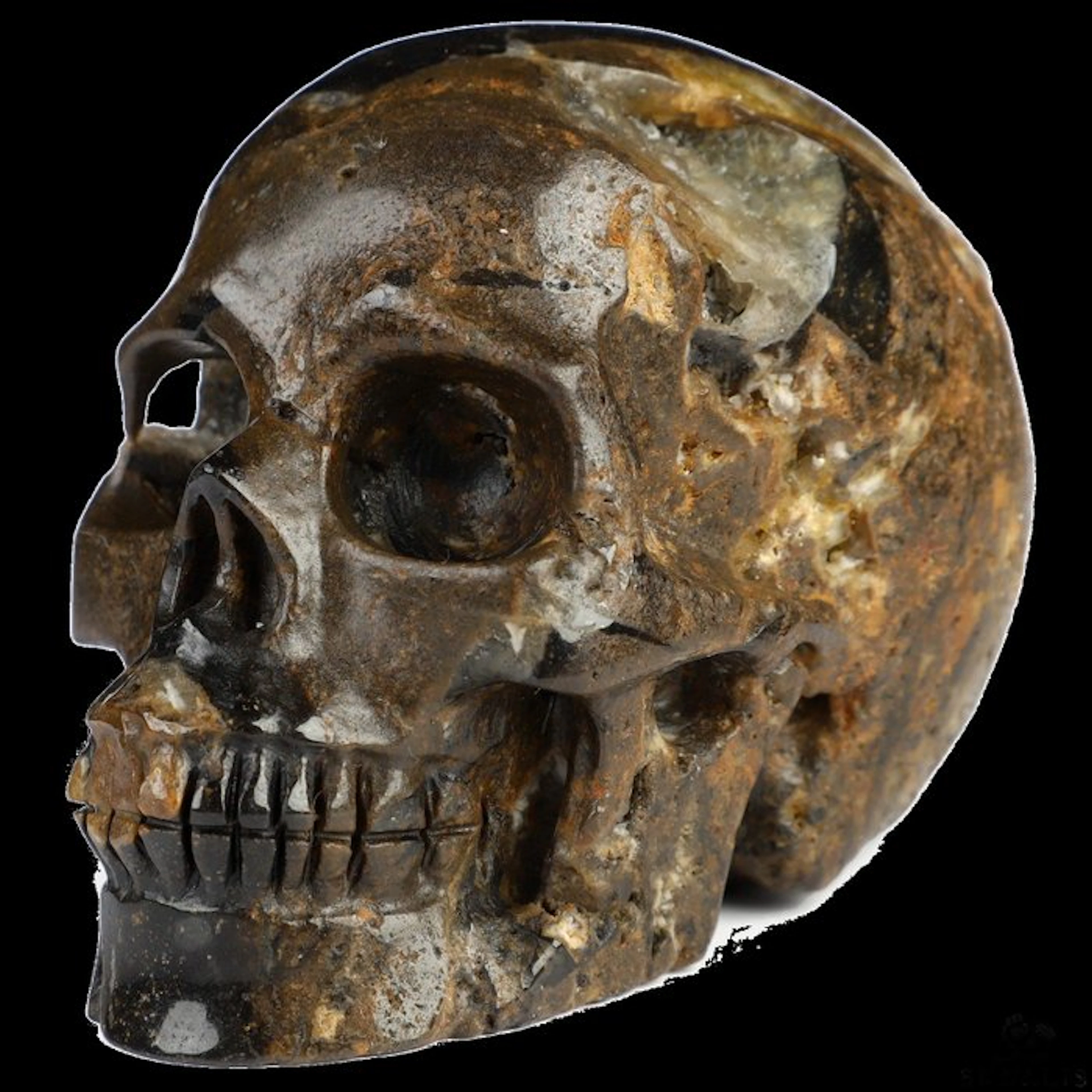 647 g 9.70 x 7.00 cm Australian Outback Jasper Skull with...