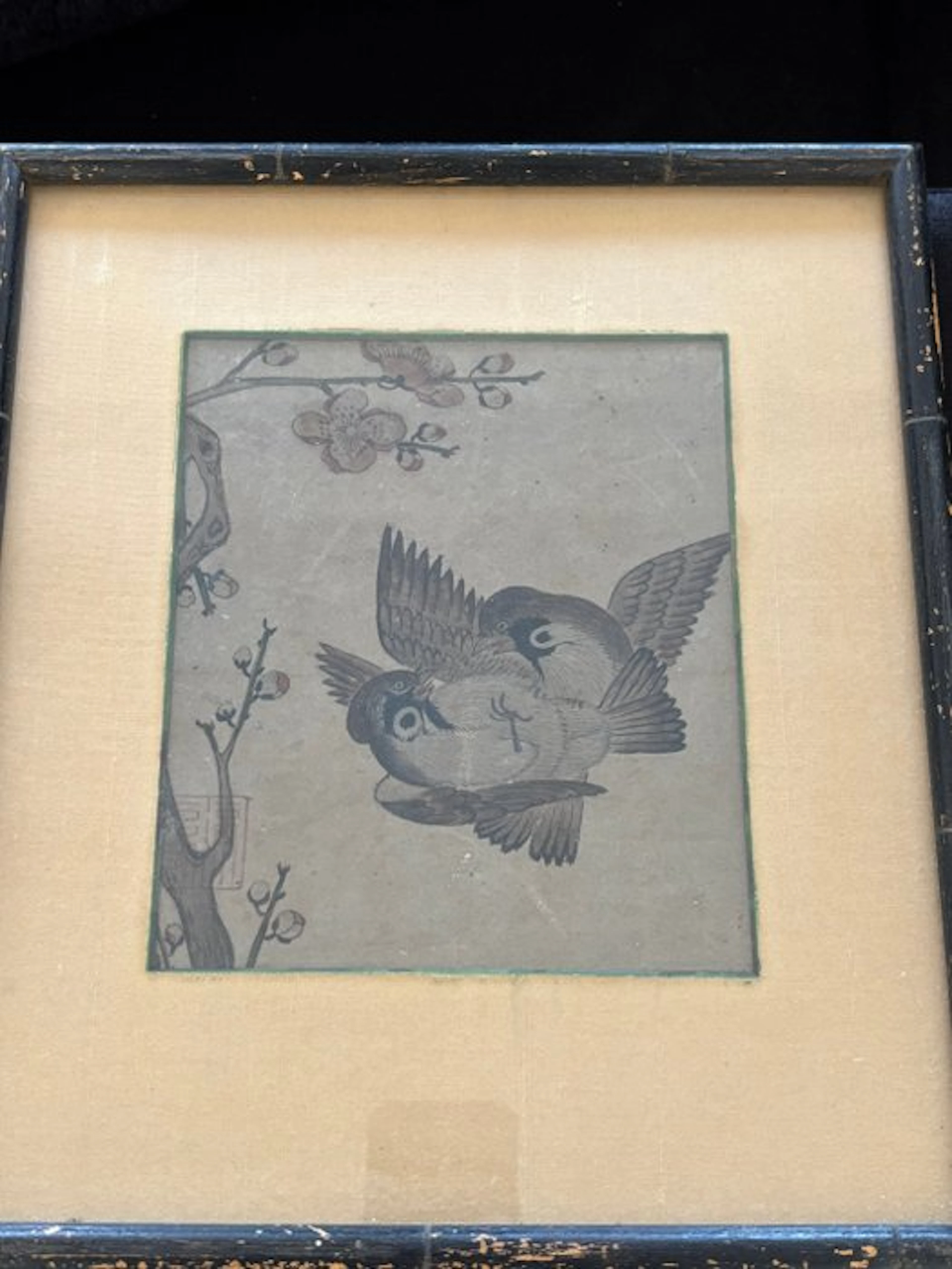 Two birds and flowering branches - Paper - autre - Japan - 20th century