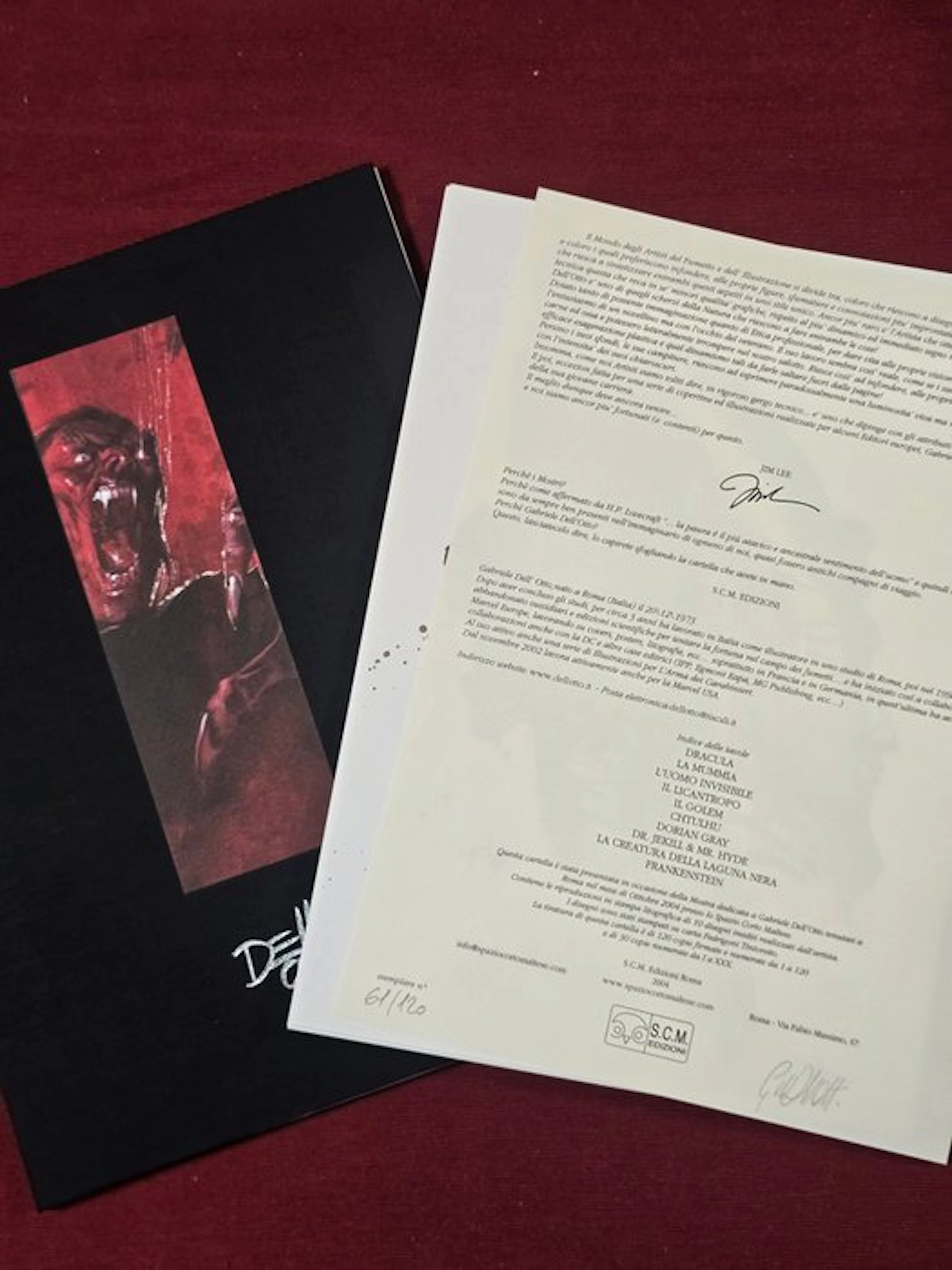 Dell'Otto, Gabriele - 1 Portfolio - I mostri Edizione limitata 64/120 e firmata