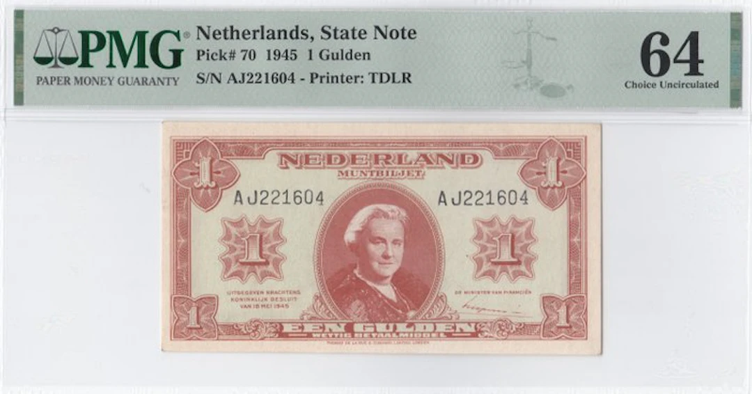 Netherlands. - 1 Gulden - 1945 - Pick 70 (No reserve price)