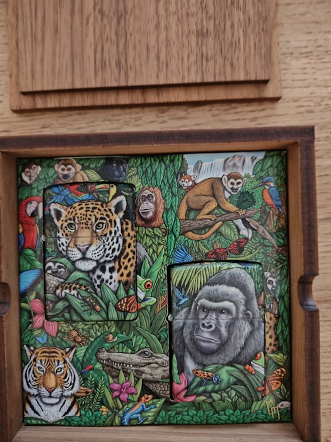 Zippo - Lighter - Wood, Steel - (2)