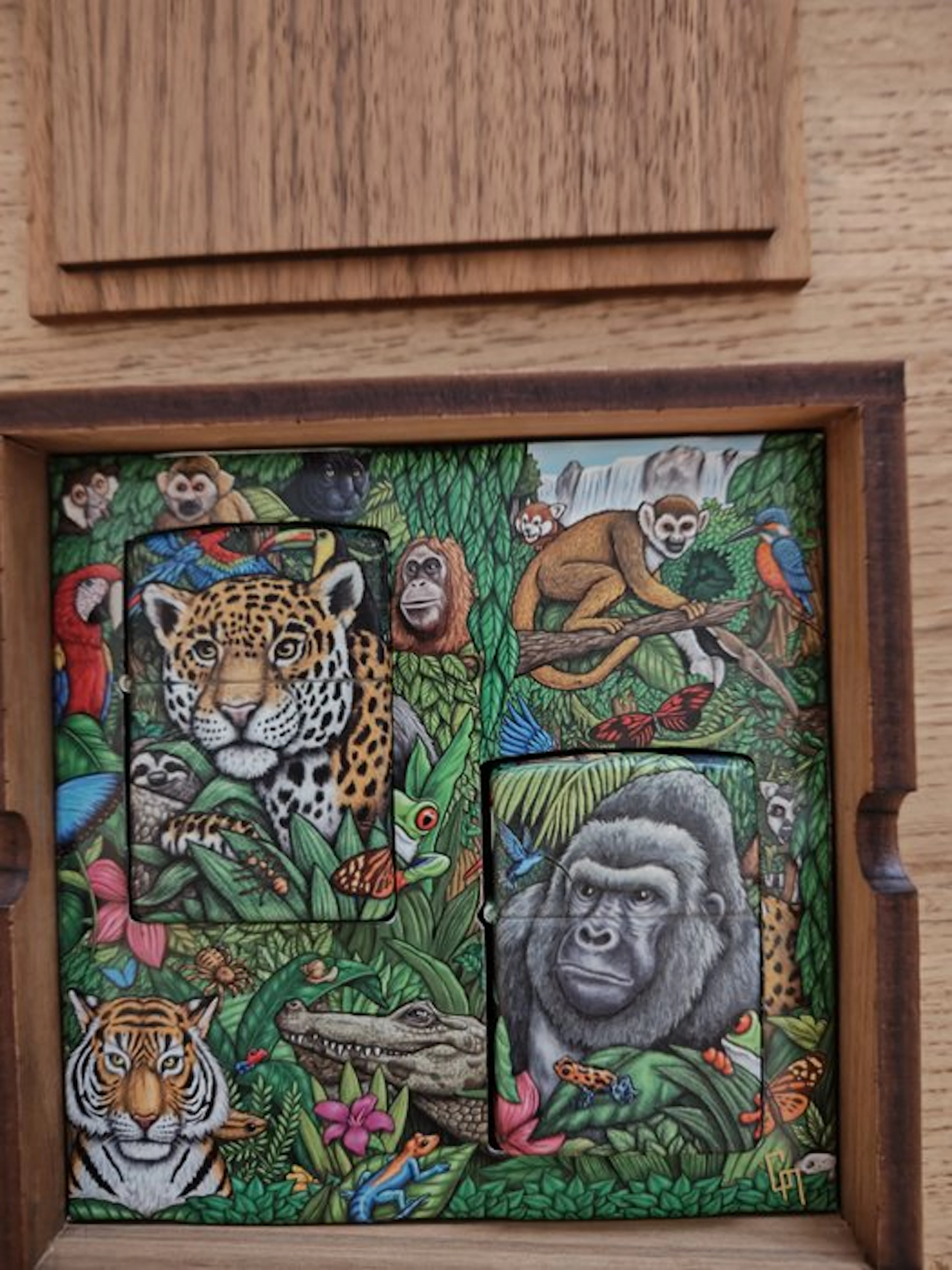 Zippo - Lighter - Wood, Steel - (2)