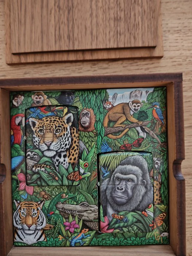 Zippo - Lighter - Wood, Steel - (2)