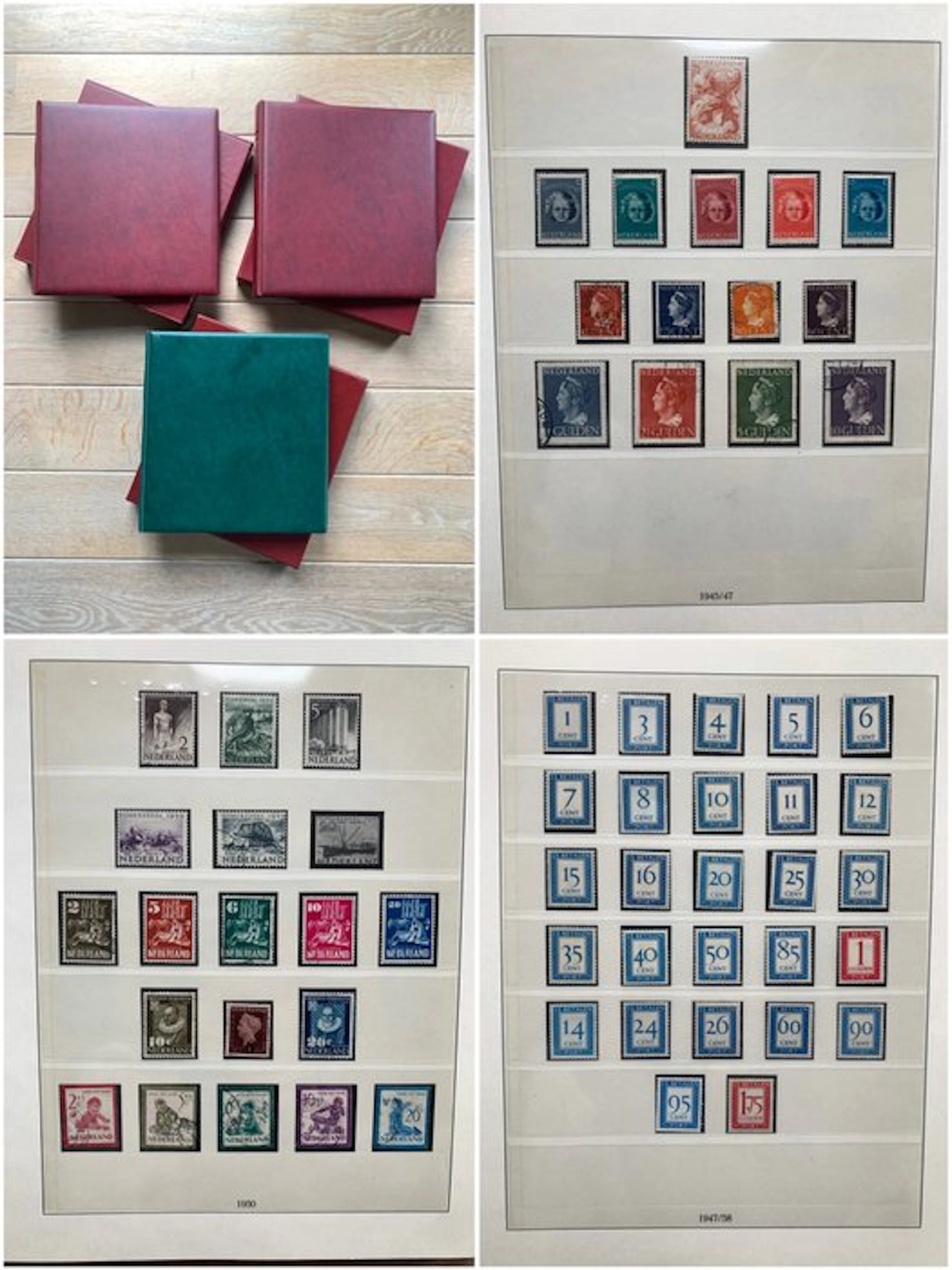 Netherlands - Three Lindner albums with cassettes and collection 1945–1971