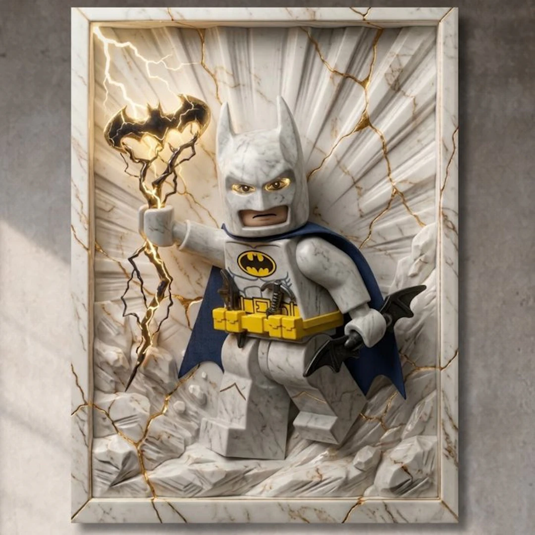 LEGO Merchandise - [XXL] Batman versione LEGO in marmo e...