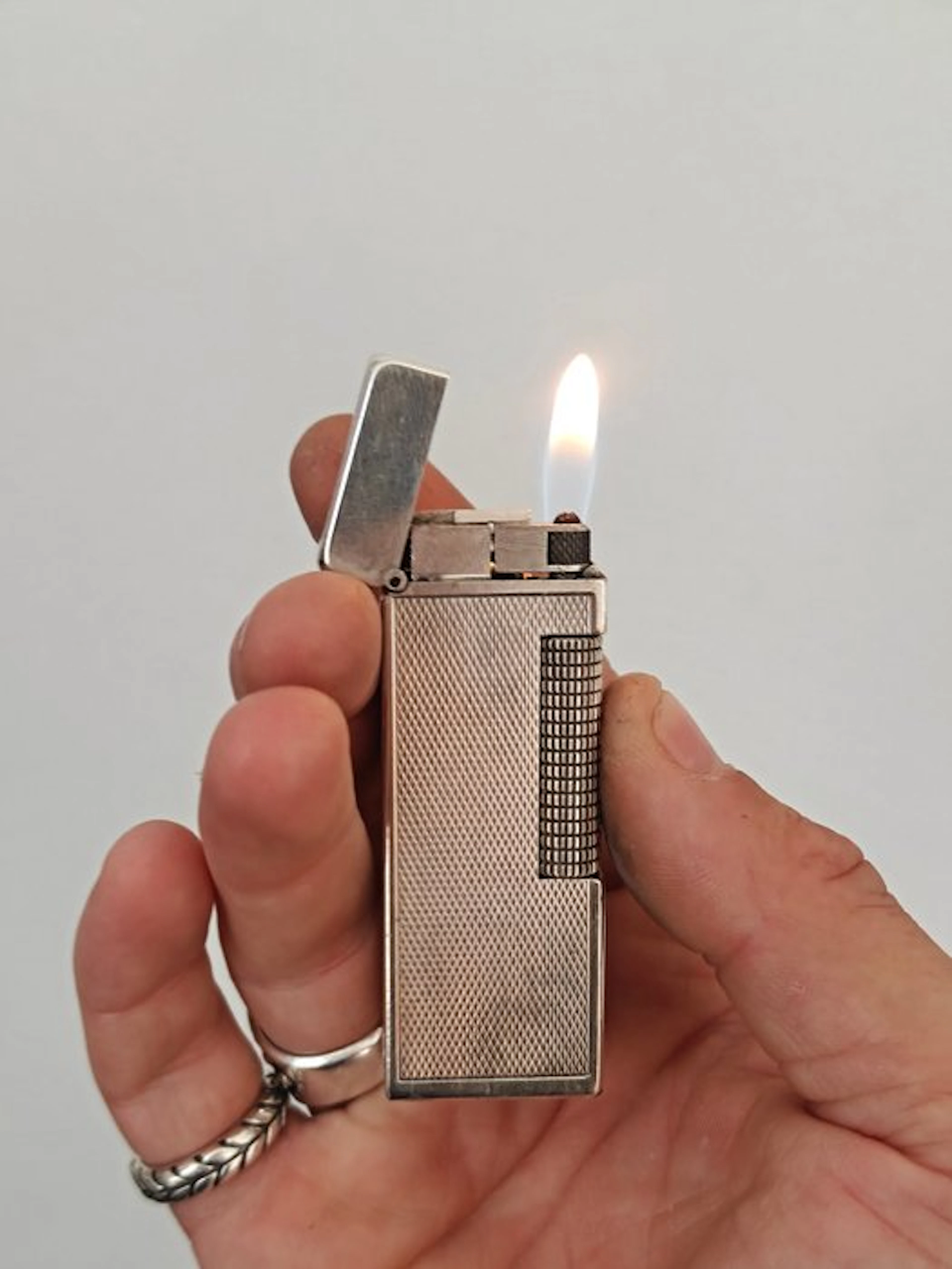 Dunhill - Pocket lighter - Silver plated