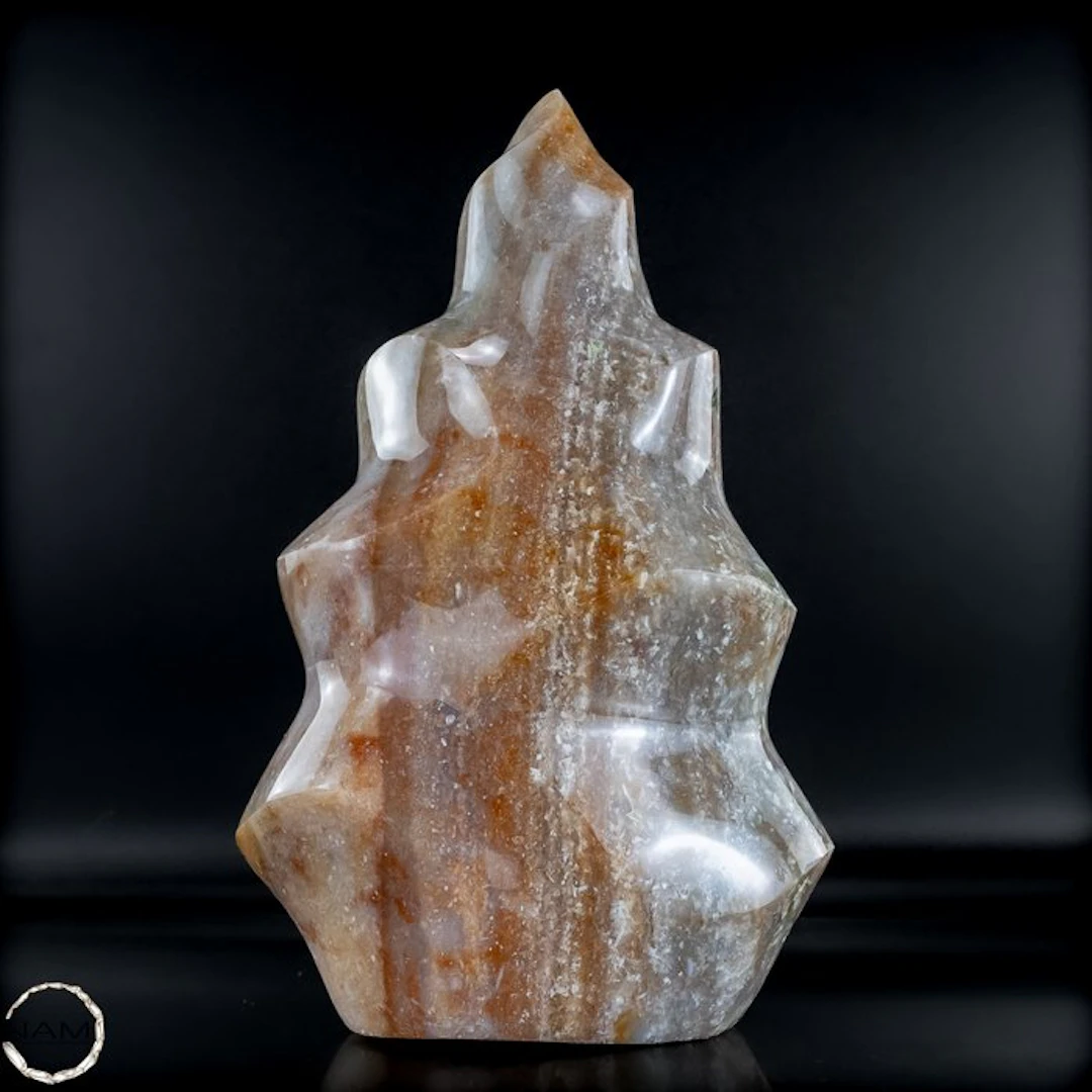 Ocean Agate Flame – Expressive natural art with a unique pattern