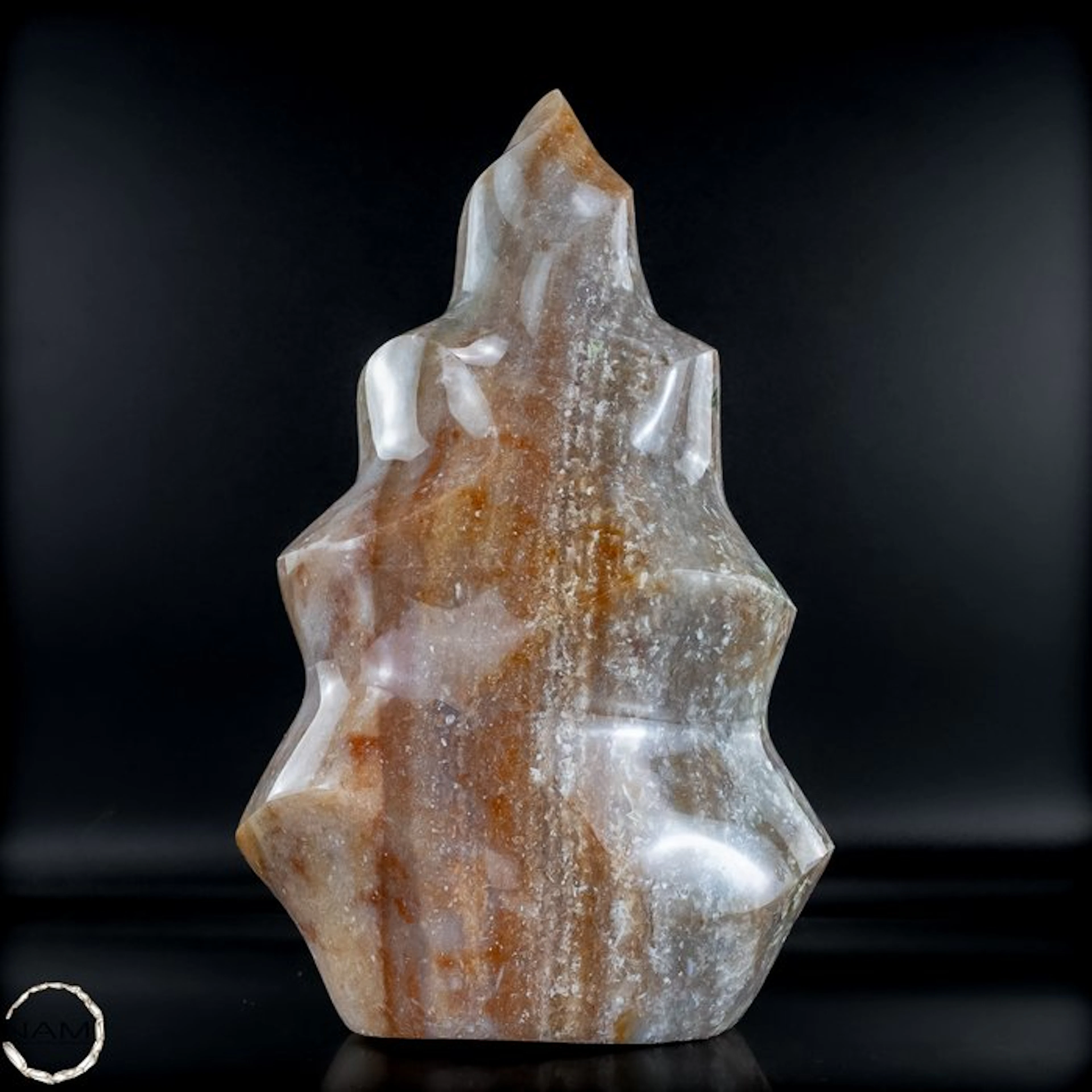Ocean Agate Flame – Expressive natural art with a unique pattern
