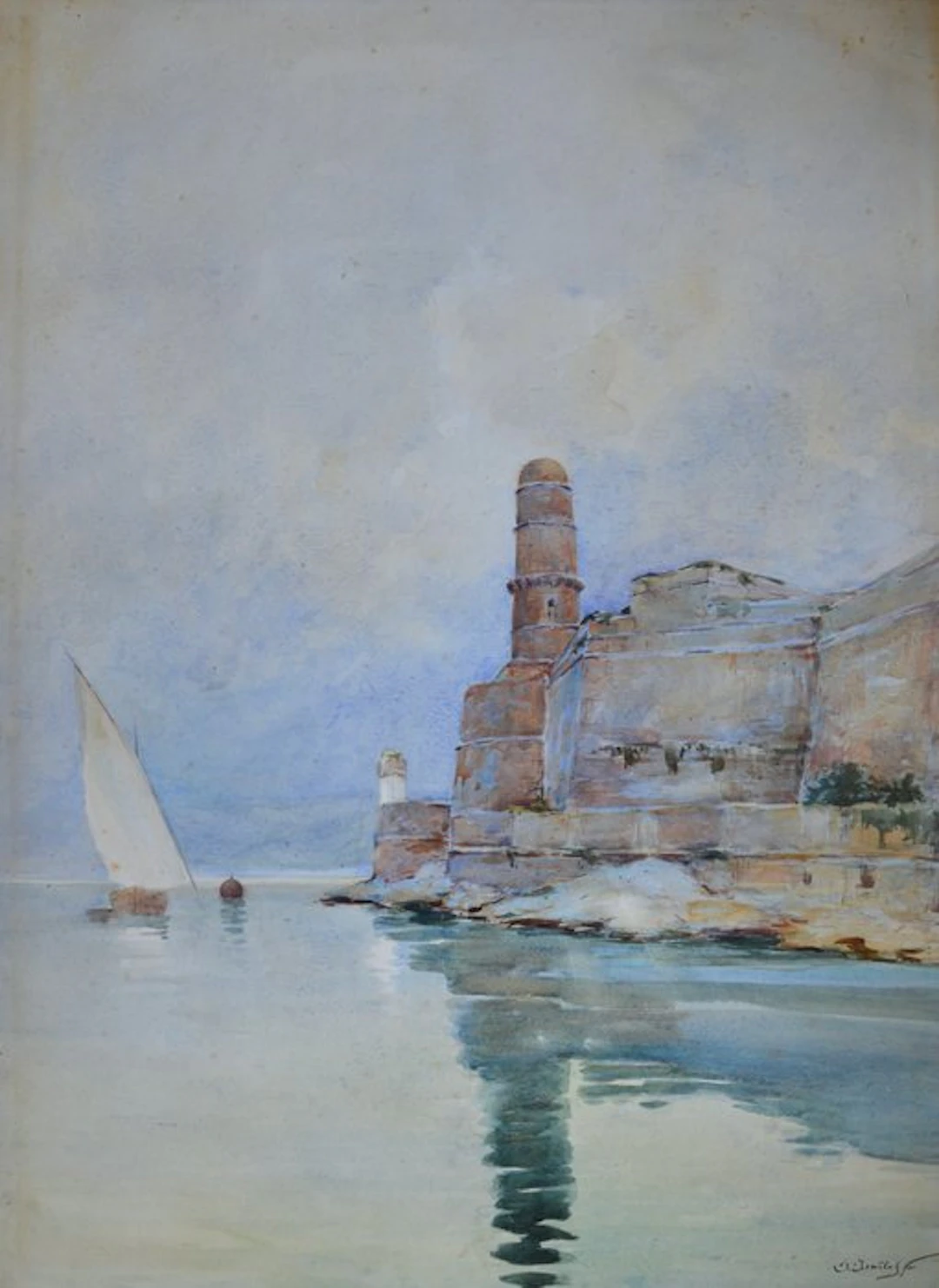 Alexandre Isailoff (1855-1934) - Le fort Saint Jean à Marseille