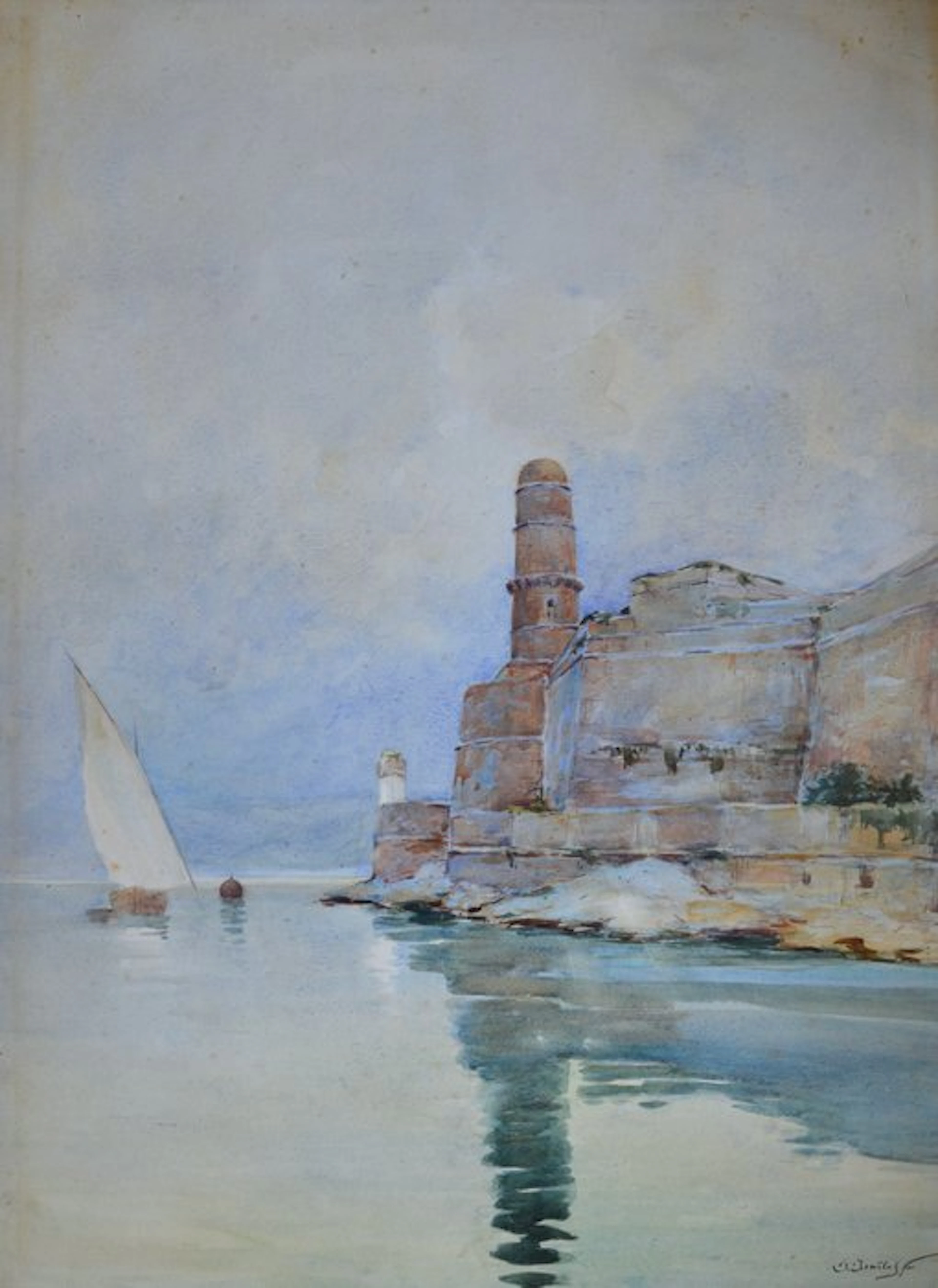 Alexandre Isailoff (1855-1934) - Le fort Saint Jean à Marseille
