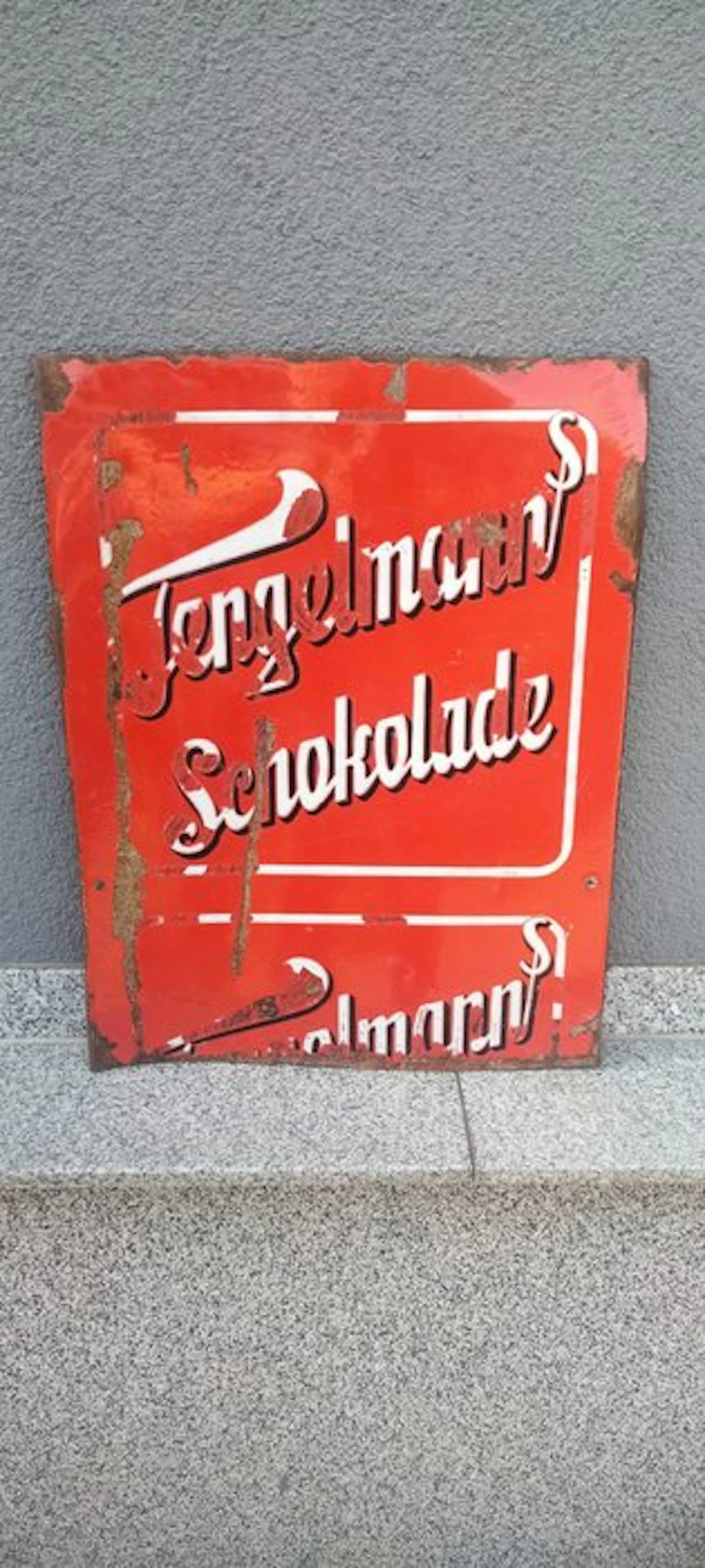Tengelmann - Enamel sign Tengelmann chocolate enamel sign - Sign - Enamel