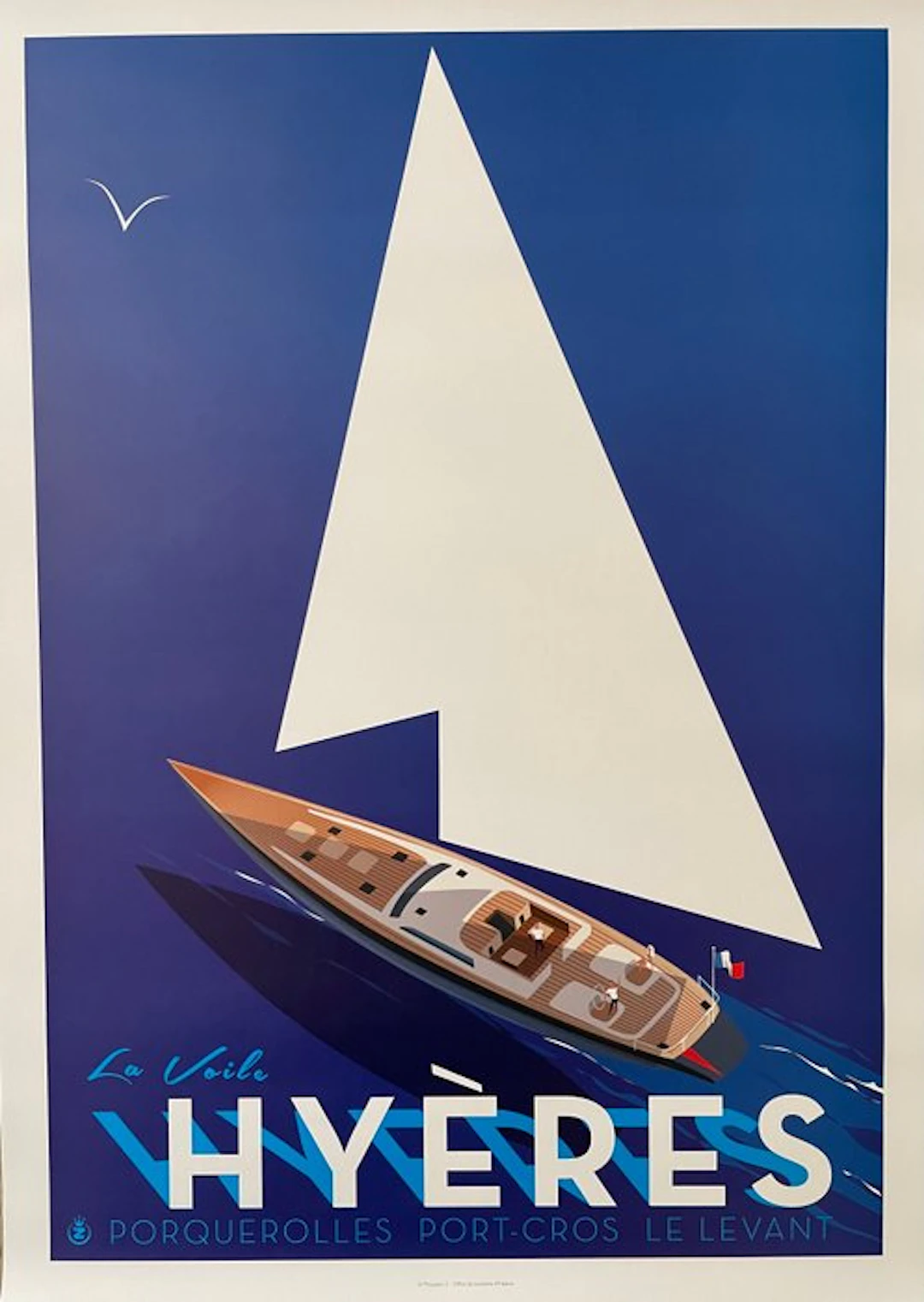 Monsieur Z - Affiche de Tourisme "Hyères - Le Voilier"