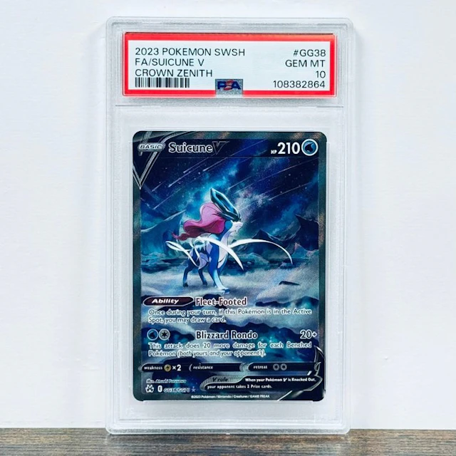 Pokémon Graded card - Suicune V GG38 – Pokémon - PSA 10