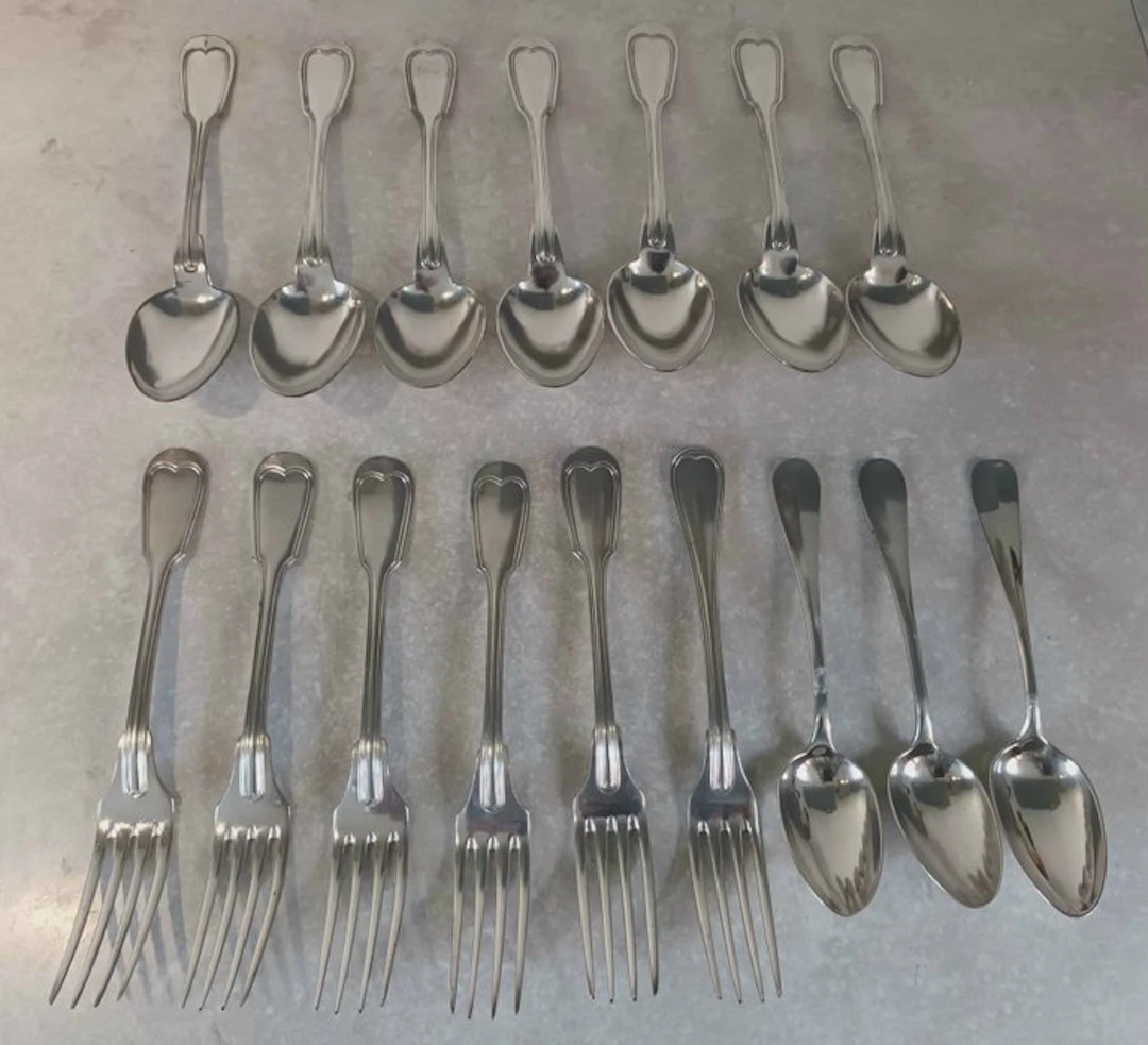 Christofle - Cutlery set (16) - Cluny - Silverplated