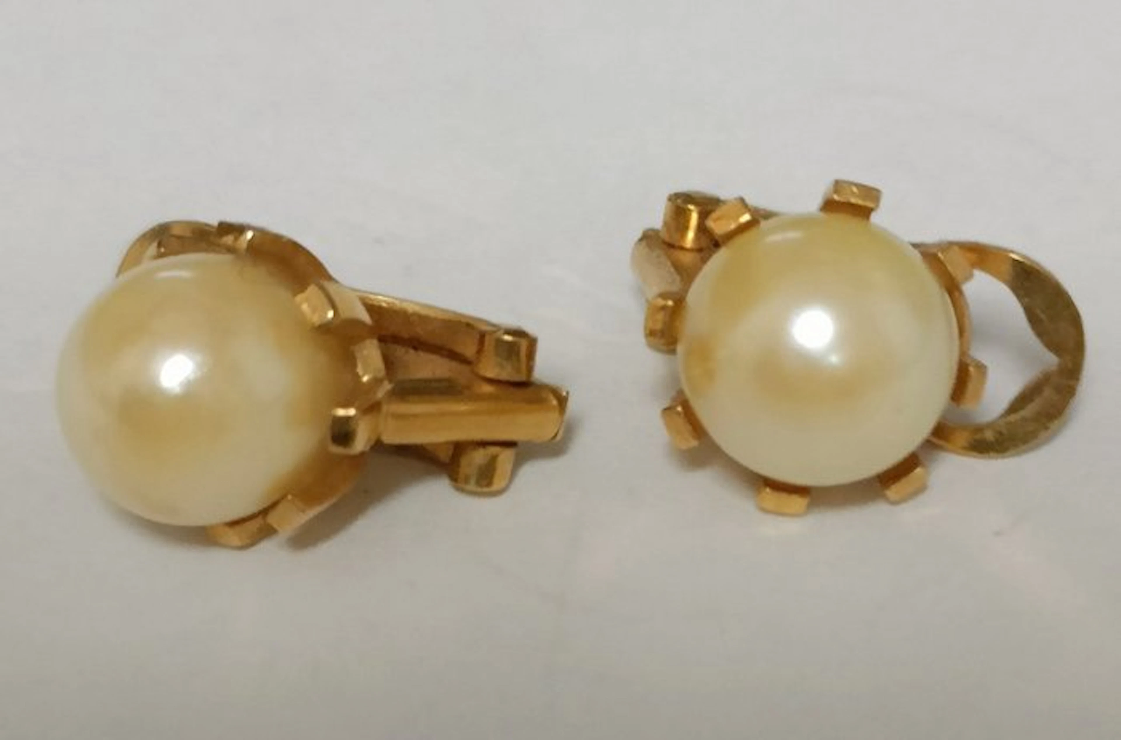 Earrings - 18 kt. Yellow gold - Elegant Pearls Earrings