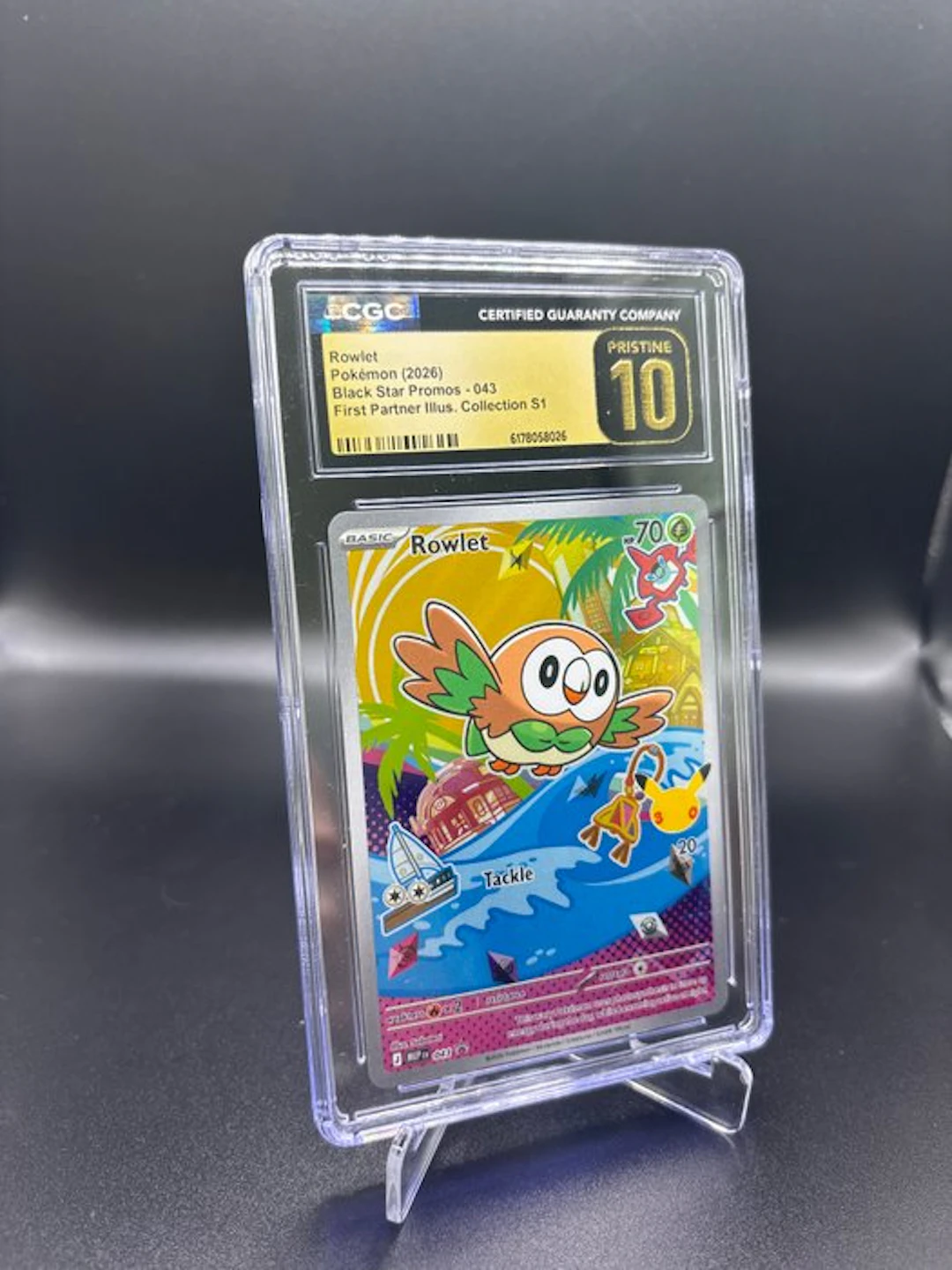 Pokémon - 1 Graded card - Rowlet 043 First Partner - CGC Pristine 10