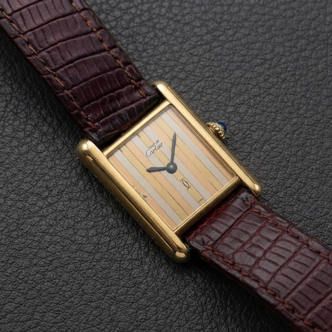 Cartier - Tank Vermeil. Special Trinity Dial - 3138 - Women - 1990
