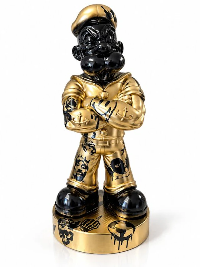 Daluxe Art - Popeye Gold Sculpture