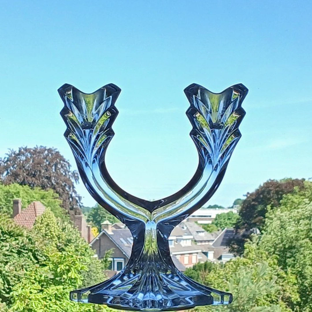 Bohemia - Candleholder Two-armed (2) - Lead crystal / Lead Crystal