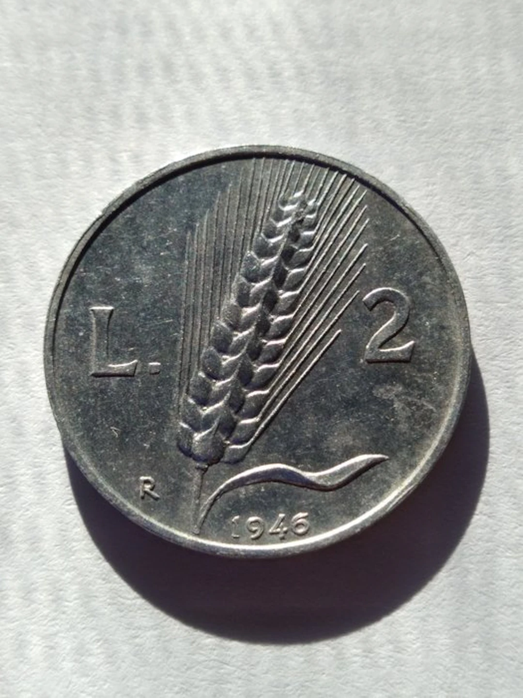 Italy, Republic 2 Lire 1946 "Spiga" (No reserve price)