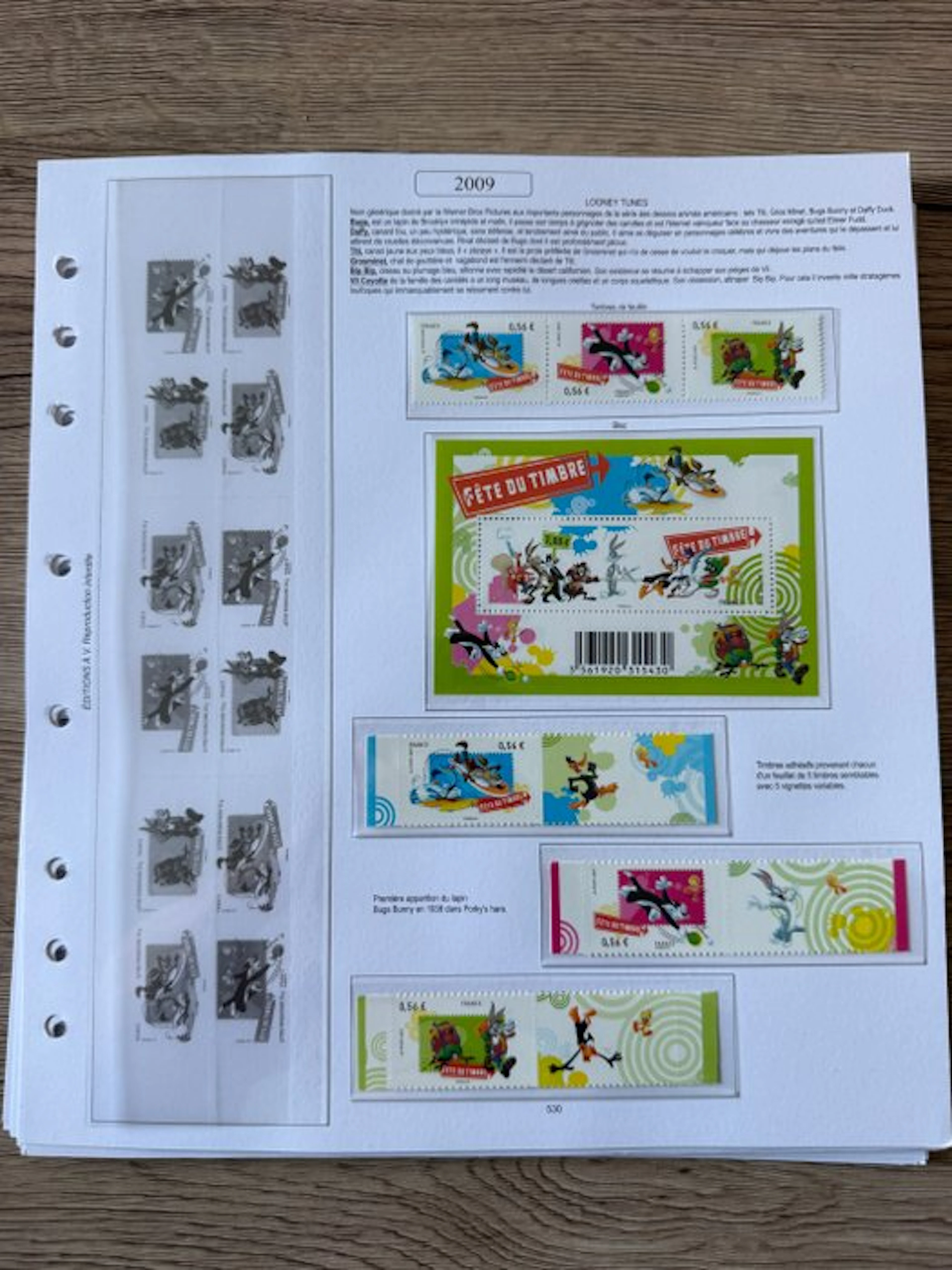 France - Complete year "2009" in nines ** without hinge. On AV sheets.