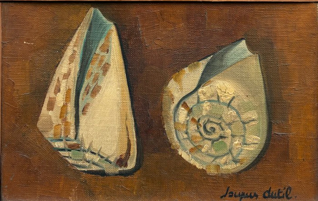 Jacques Dutil (XXe) - Deux Coquillages - Nature morte...