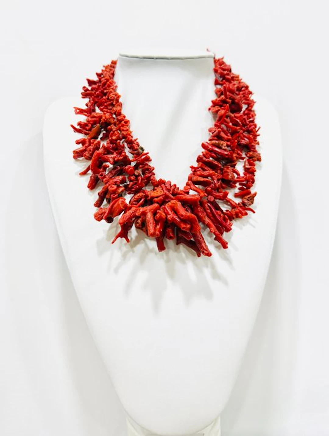 No reserve price - Necklace Silver Coral