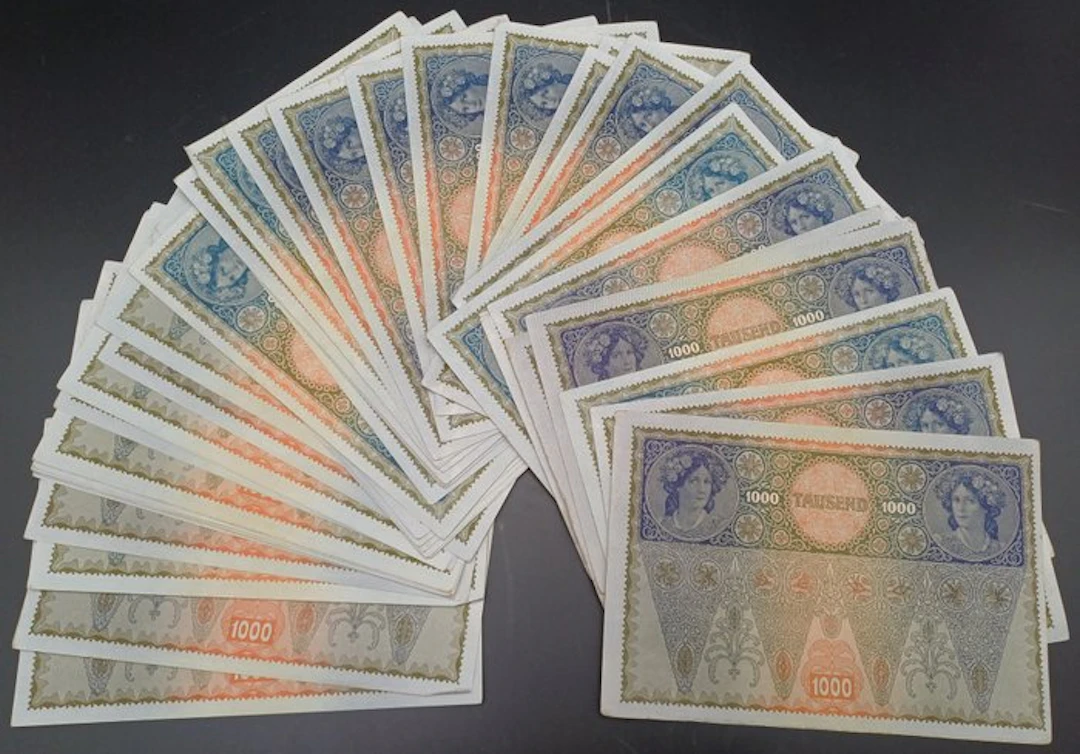 Austria. - 50 x 1000 Kronen 1902 (ND 1919) - Pick 60 (No reserve price)