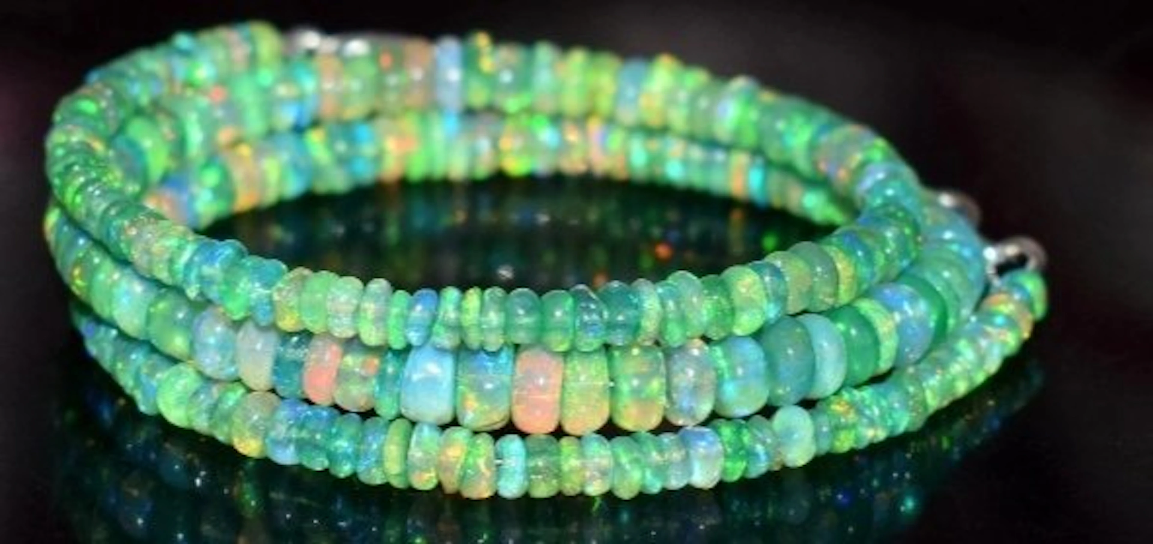 AAA Natural Opal Necklace 38 Carats- 10 g - (1)
