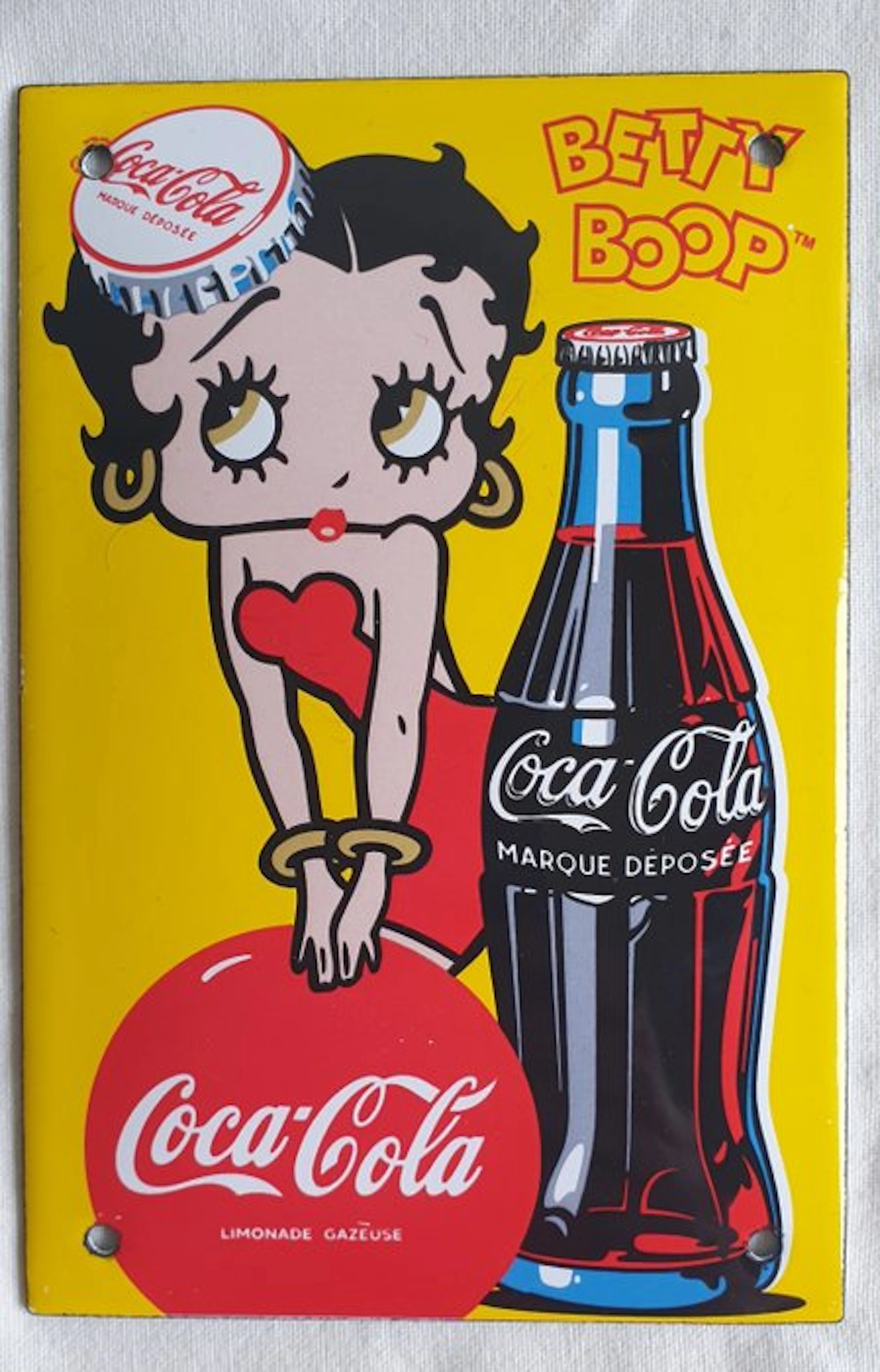 Betty Boop Coca-Cola - Enamel sign - Metal