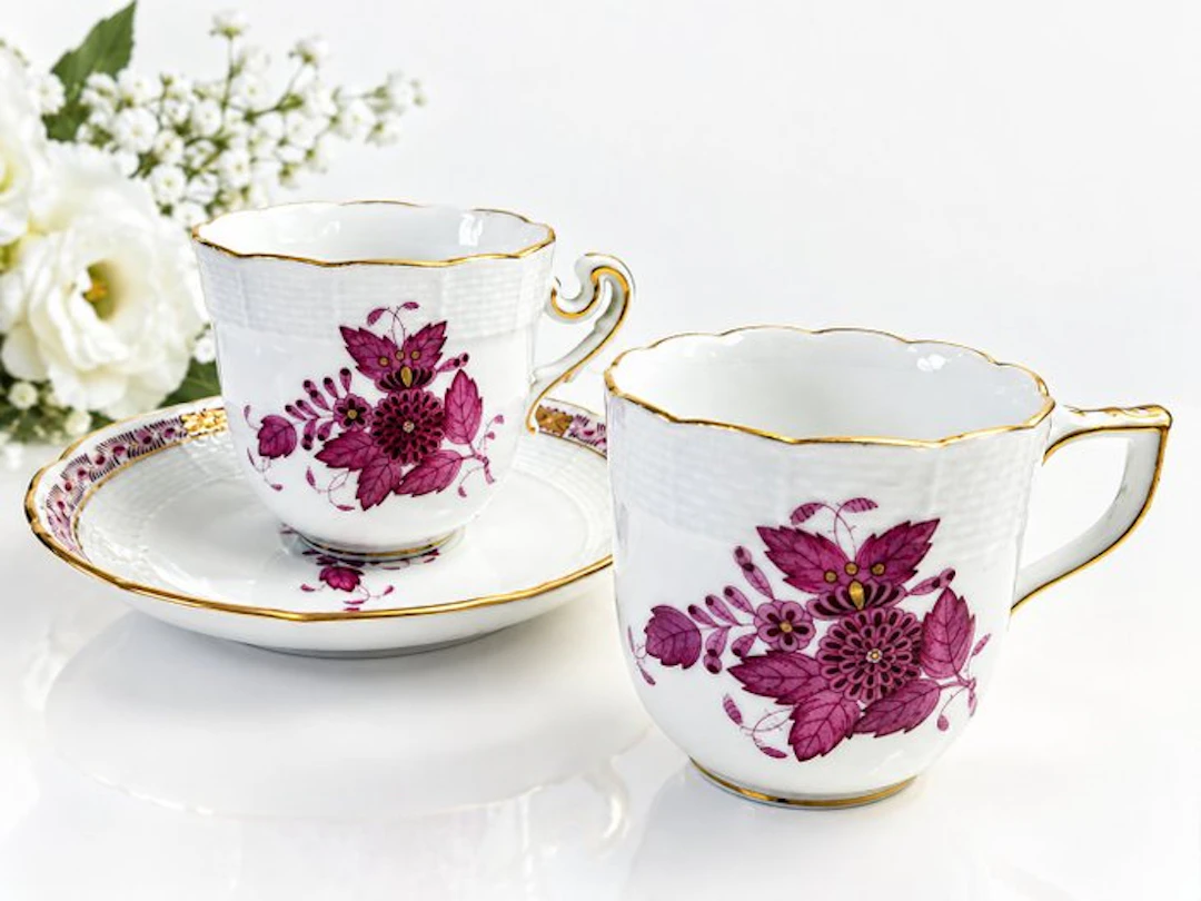 Herend - Chinese Bouquet Rust - Cup and saucer (2)...