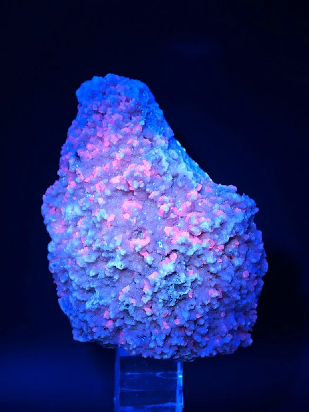 Elegant rose-colored rhodochrosite with calcite