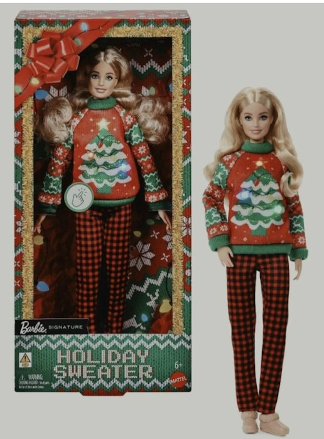Mattel - Barbie doll Barbie Holiday Sweater With Long...