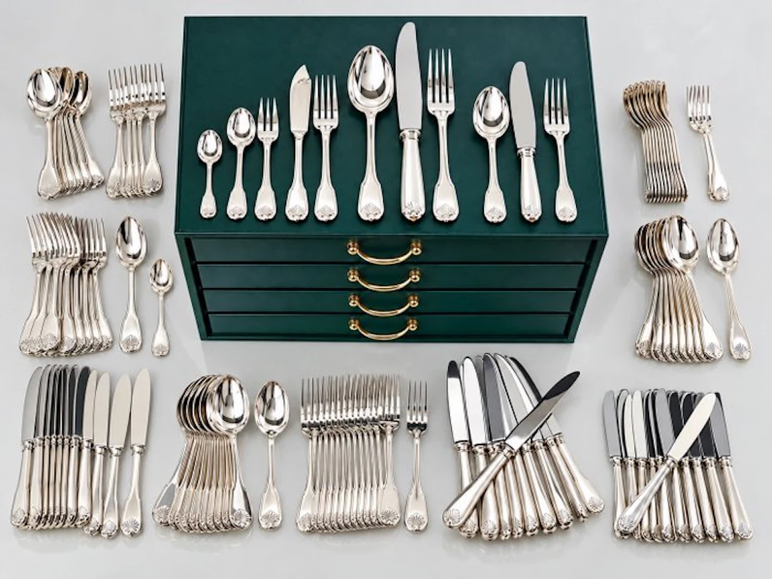 Christofle - Cutlery set (147) - Vendome - 15kg - Serving...
