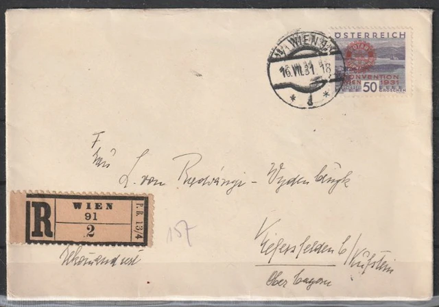 Austria 1931 - Rotary series on four walked letters - Michel 518/523