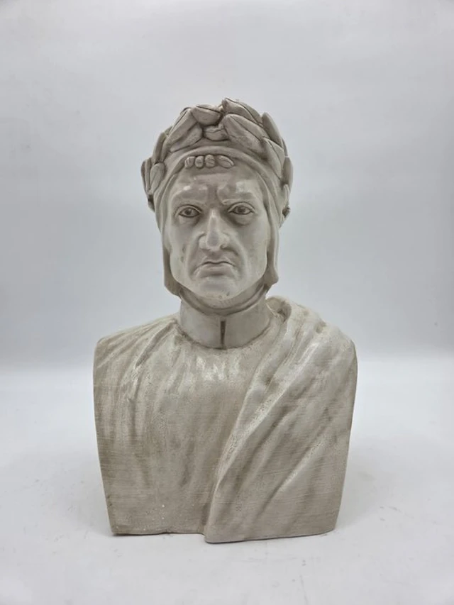 Sculpture, Busto di Dante Alighieri - 31 cm - marble powder