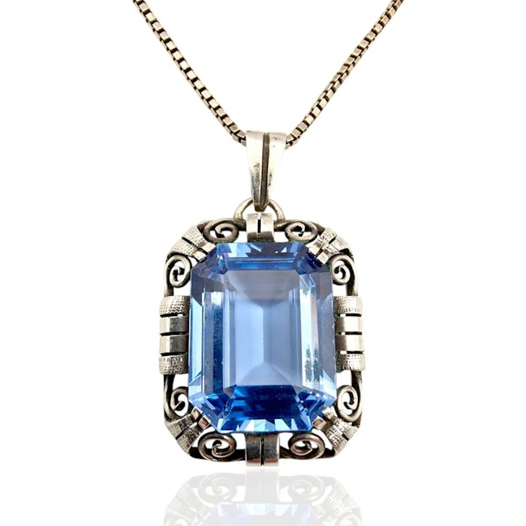 Silver - Necklace - Art deco, ca. 1940s