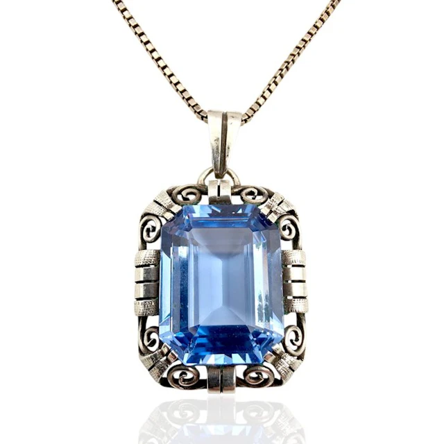 Silver - Necklace - Art deco, ca. 1940s