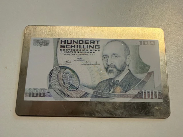World. Silberbarren Hundert Schilling 38g (.925) (No reserve price)
