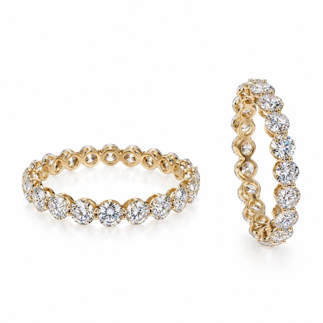 No reserve price - Ring - 14 kt. Yellow gold - 3.45ct. tw. Diamond (Lab-grown)
