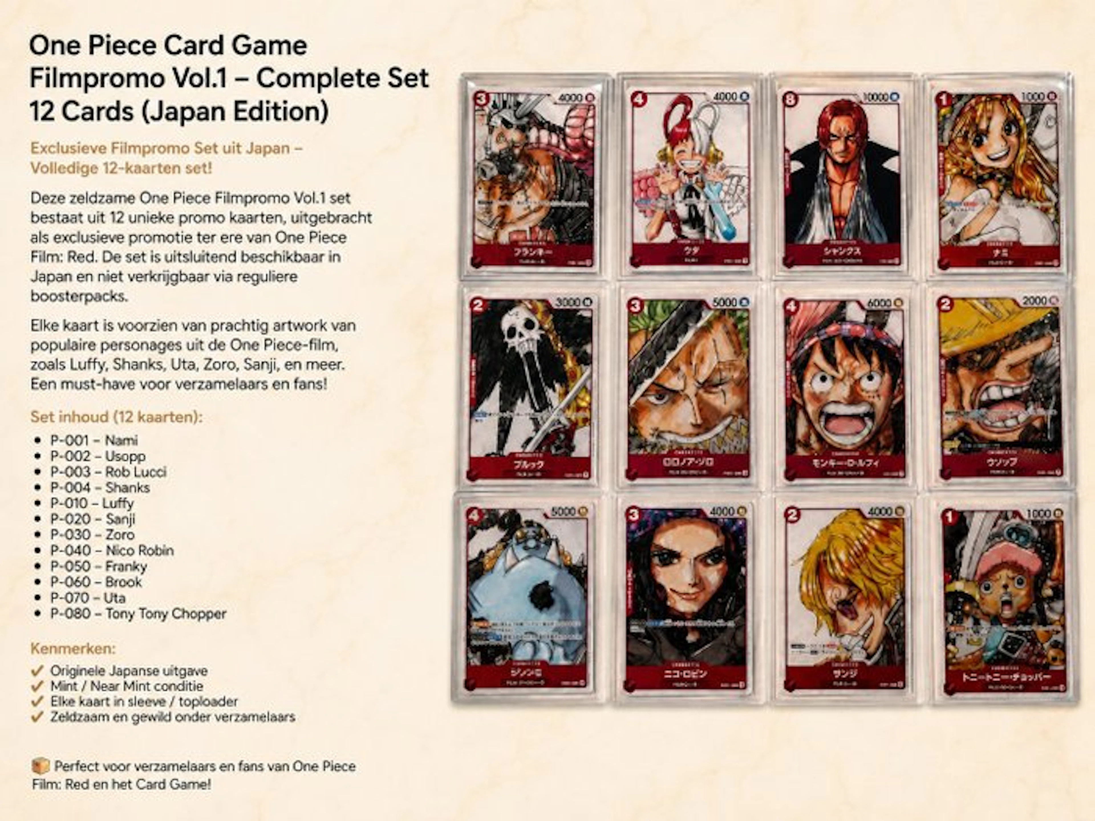 Bandai - 12 Complete set - One Piece