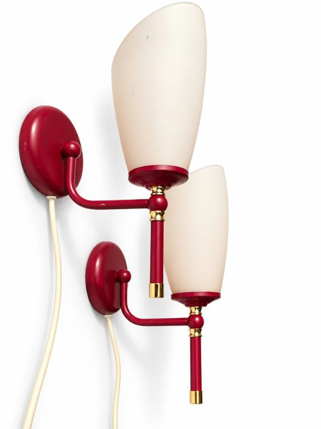 Wall lamp (2) - Glass, Metal